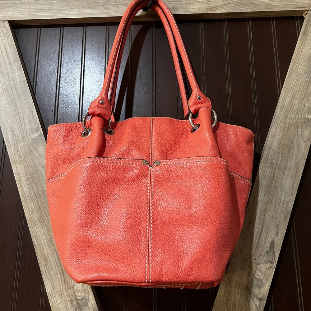 Tignanello Purse Pink/Coral Bag - Picture 5 of 12